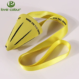Custom logo lanyard glass holder for party