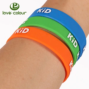 Factory custom printing silicone wristband with own logo