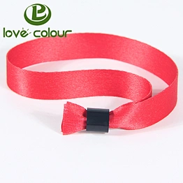 Custom polyester festival one time used fabric wedding wristband