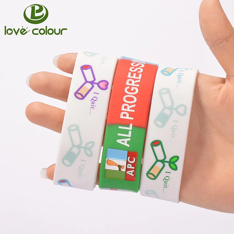 Cheap custom personalized printing silicone bracelets