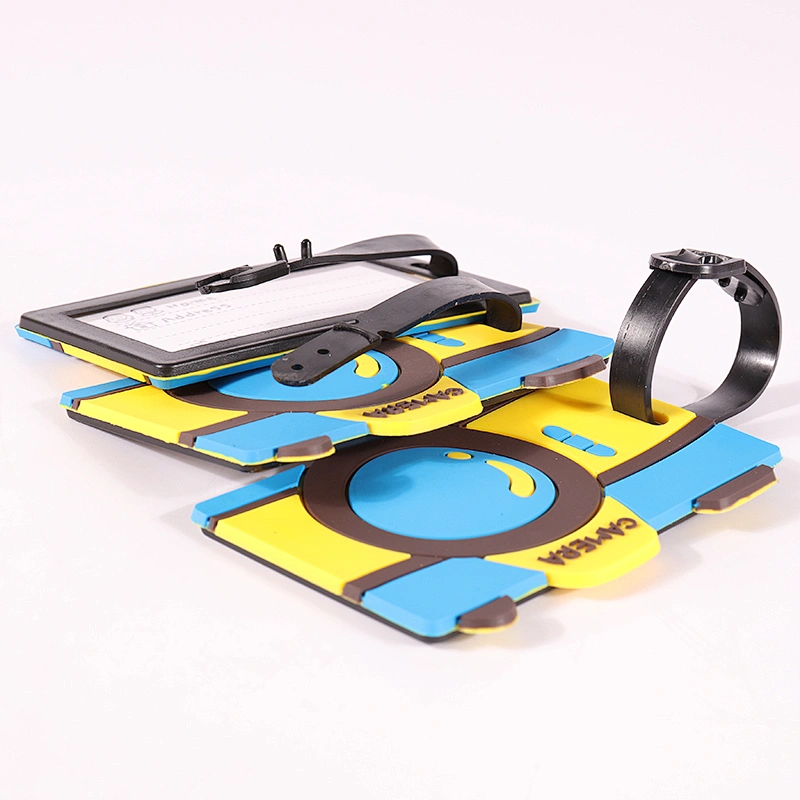 Travel Custom Cartoon PVC Soft Silicone Luggage Tags Rubber Bag Tags