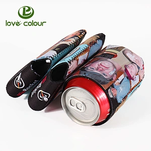 Hot selling neoprene foldable beer can bottle holder for promotion