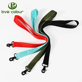 Hot sale good quality single custom woven lanyard strap with logo