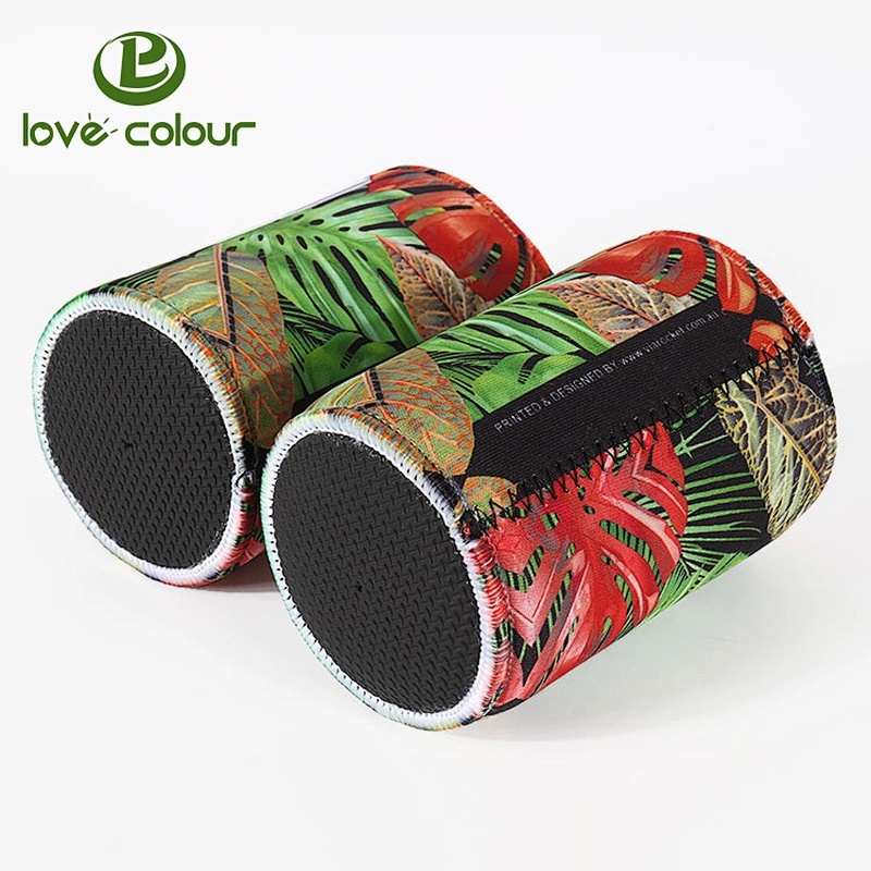 Custom sublimation printing neoprene beer bottle can cooler holder sleeve