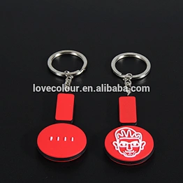 Factory custom silicone keychain keyring holder