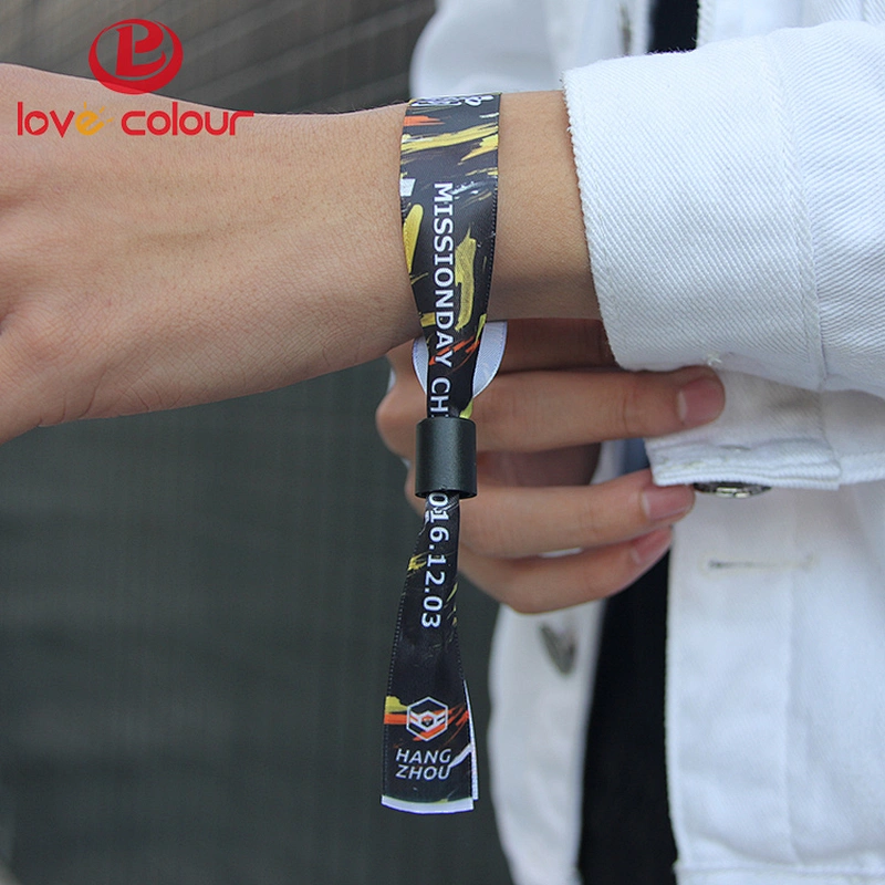 No minimum order hand adjust custom festival wristband