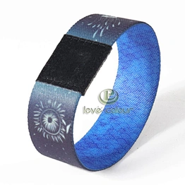 Factory custom fabric elastic wristband for promotion