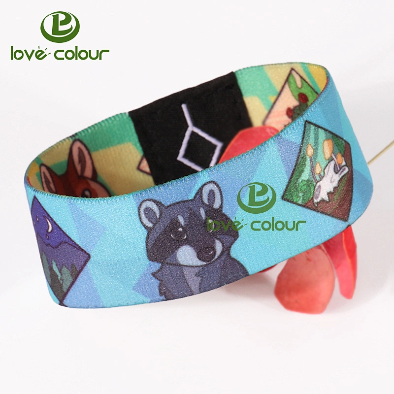 New product custom polyester elastic festival wristband