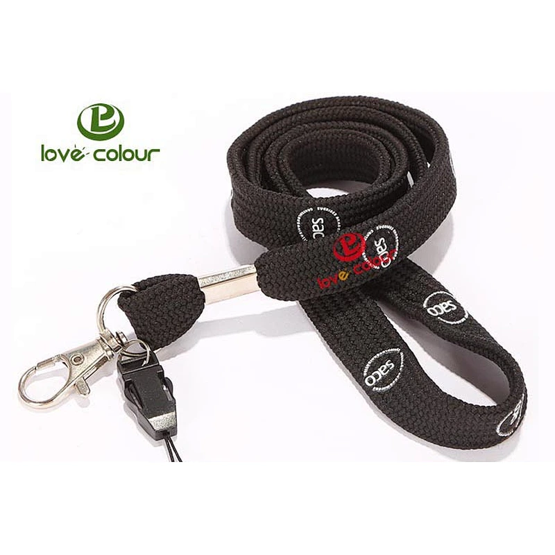 Polyester custom cell phone tube lanyards neck strap