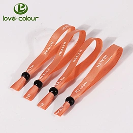 Custom polyester fabric personalised entrance wristband with buckle