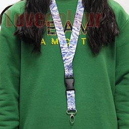 Festival logo printed strap custom polyester neck lanyards for id cards