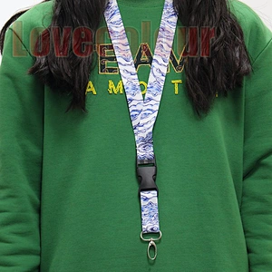 Festival logo printed strap custom polyester neck lanyards for id cards