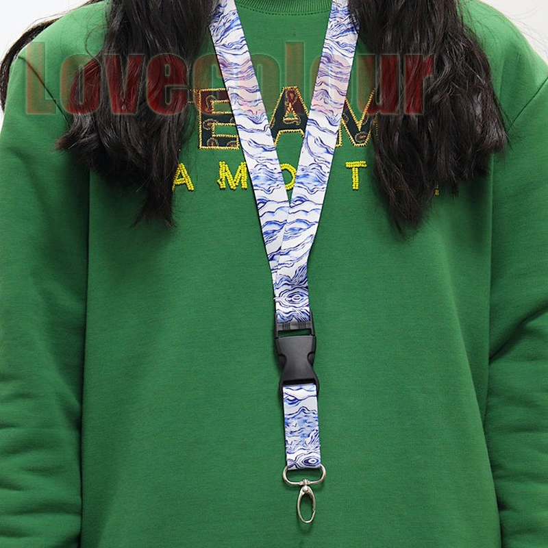 Festival logo printed strap custom polyester neck lanyards for id cards