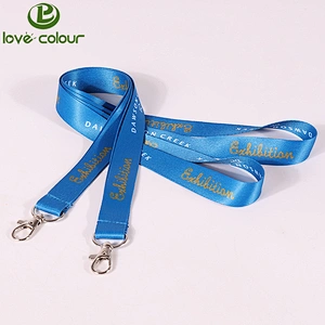 Custom neck lanyard polyester keychains strap