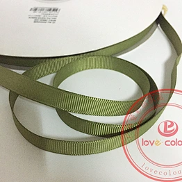Custom 100% polyester plain grosgrain ribbon in dark green