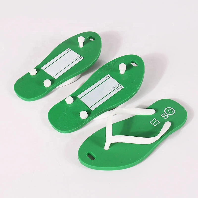 Custom travel ID name tags creative soft pvc shoes shape luggage tags