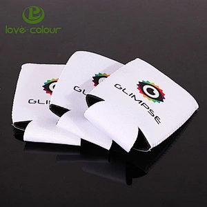 Promotional gift white color can cooler neoprene