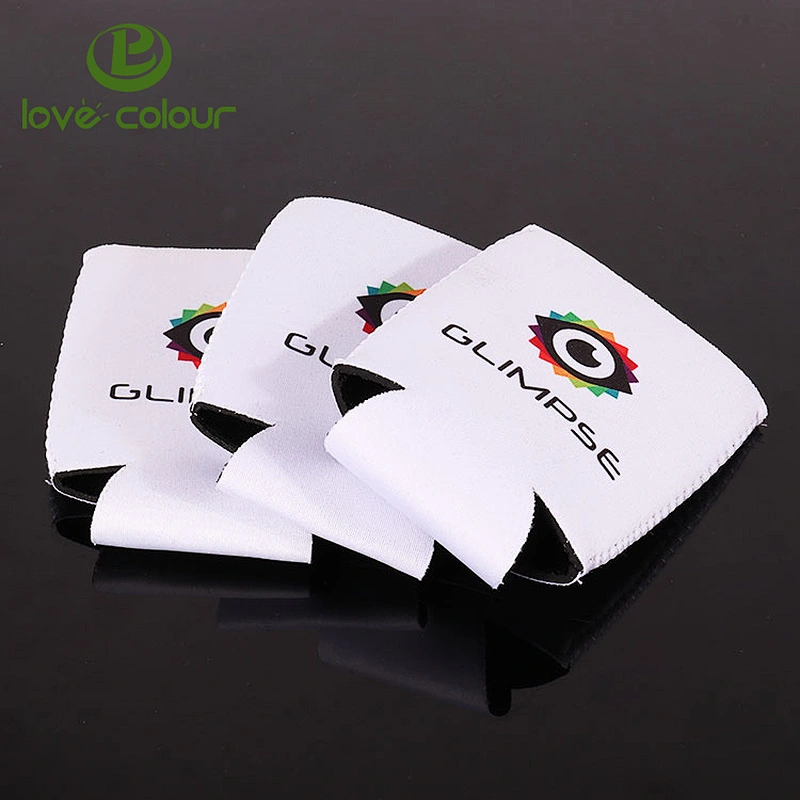 Promotional gift white color can cooler neoprene