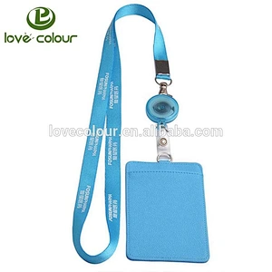 Custom popular name badge holder lanyards strap