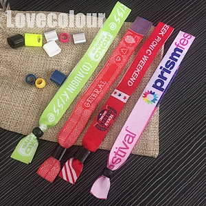 Fashion leading the trend polyester fabric wristband for festival event