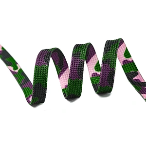 Custom Printed Shoe Laces Flat Cotton polyester Sublimation Shoelaces
