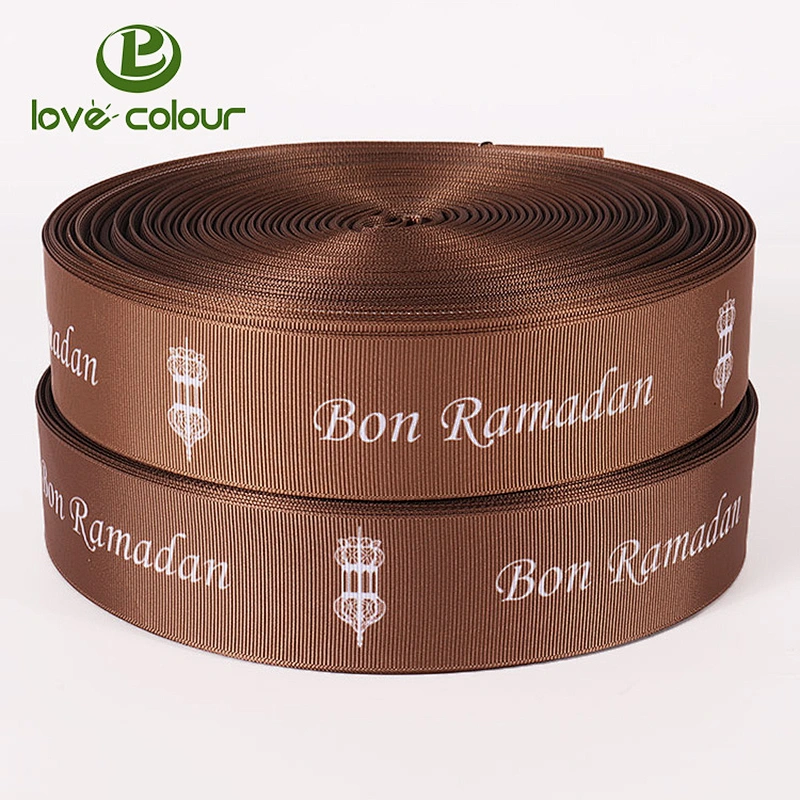Custom Polyester Printing Grosgrain Ribbon