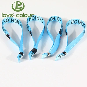 Custom festival polyester fabric sublimation wristband for events