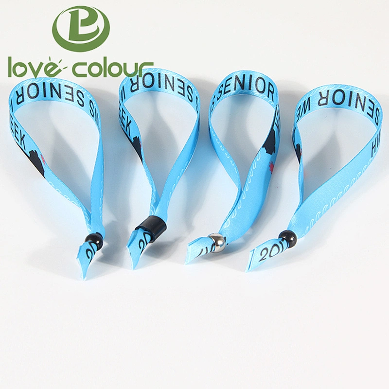 Custom festival polyester fabric sublimation wristband for events