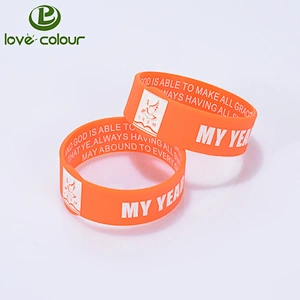 Custom slim printed logo silicone wristband 5mm thin rubber bracelet