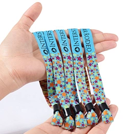 Factory directly sale eco friendly festival fabric woven wristband