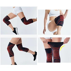 Compression Elastic Knee Sleeve Anti-slip Knitted Knee Brace Support for Men and Women Gym Running