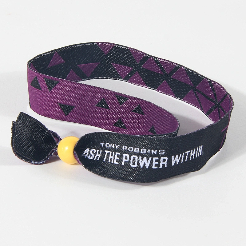 Colorful design eco-friendly polyester wristbands woven hand bands custom cloth bracelets