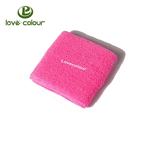 Cheap custom logo factory made cotton wrist sweat bands