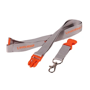 Lovecolour polyester screen-printed lanyard with logo custom