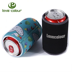 Printing cute cartoon neoprene foam stubby holder can cooler folding stuby cooler