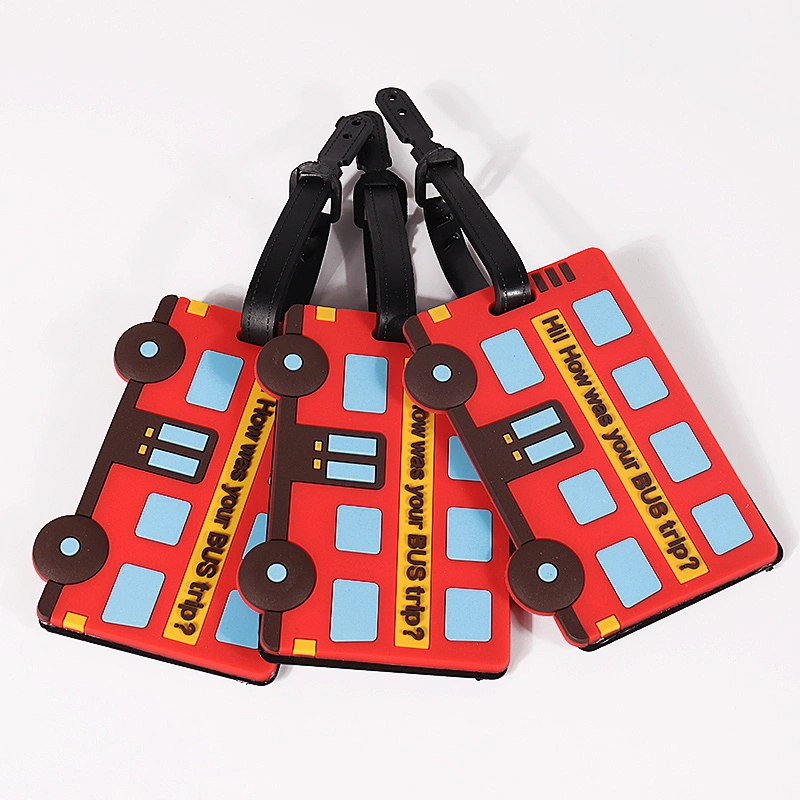 Custom waterproof bulk pvc luggage tags for kids