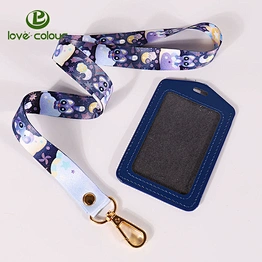 Cheap custom polyester printing card holder neck ribbon