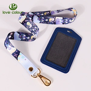 Cheap custom polyester printing card holder neck ribbon