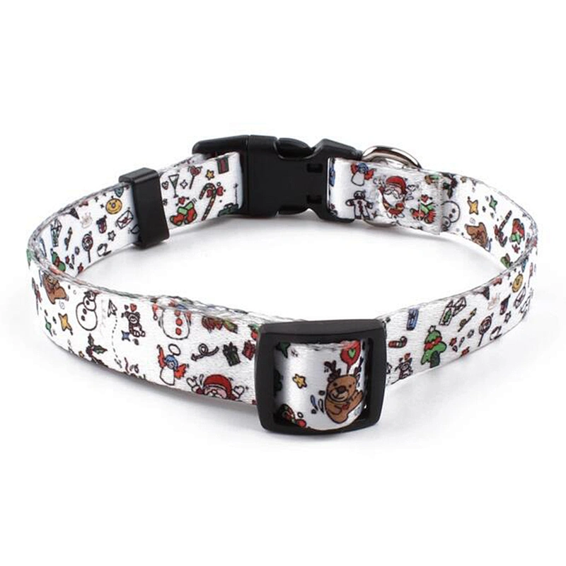 Wholesale Personalized Logo Sublimation Printing Plain Polyester Pet Cat Dog Collar