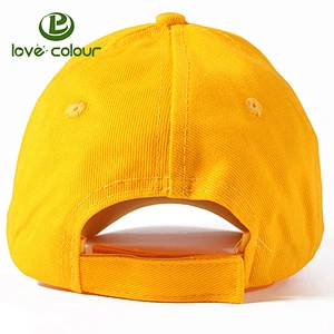 High quality cotton custom plain yellow baseball headgear