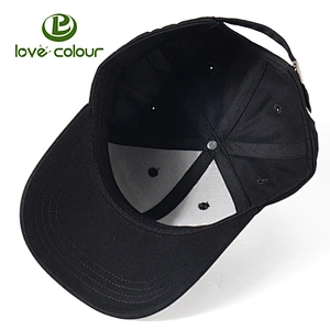 High quality custom black sport cap with woven logo