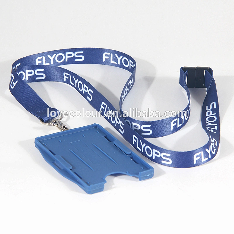 Promotional polyester single custom nurse lanyard with badge holder