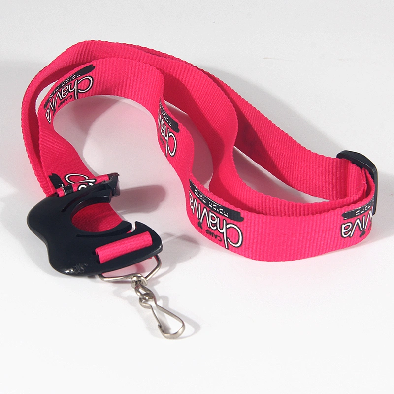 Custom 100% polyester printed drink bottle holder lanyard strap