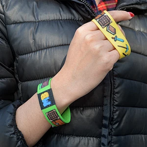 Custom sublimation elastic wristband fashion printed polyester elastic wrist band bracelet