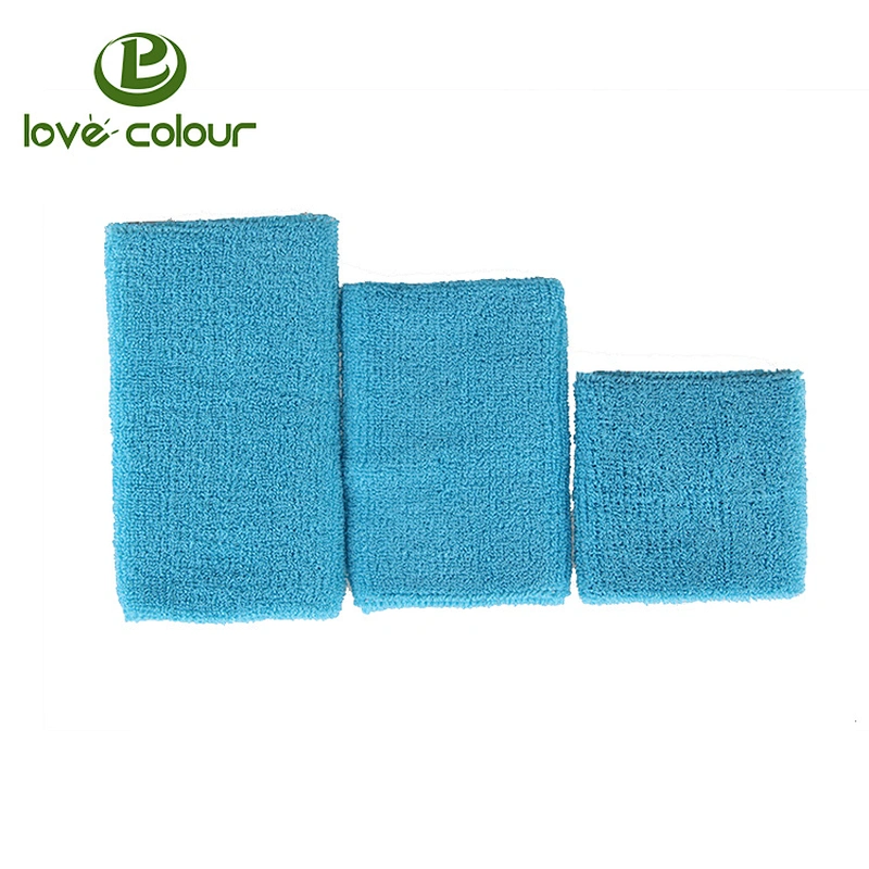 Custom Different Size Embroidered Cotton Wristbands and Sweatbands