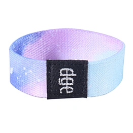 Custom Polyester Soft RFID Elastic Wrist Band Fabric Wristband for Events