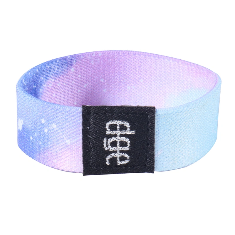Custom Polyester Soft RFID Elastic Wrist Band Fabric Wristband for Events