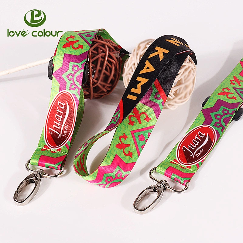 Custom polyester neck sublimation lanyards strap no minimum order