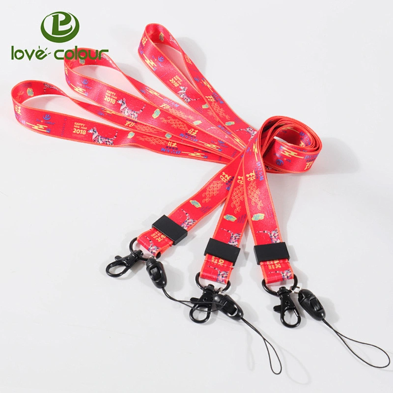 polyester lanyard with cell phone clip for promotion