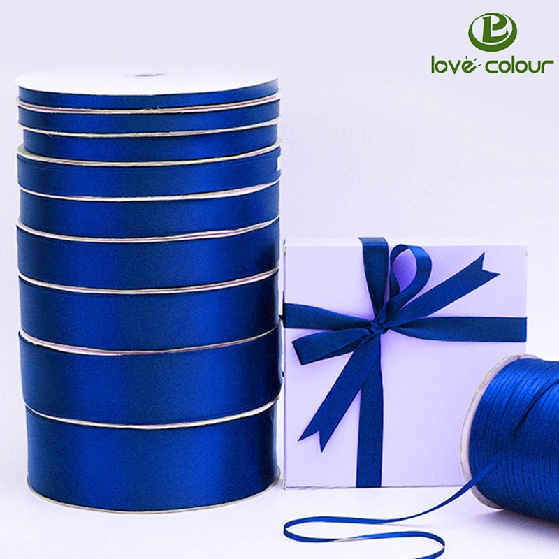 High quality yellow polyester satin ribbon with printing  logo